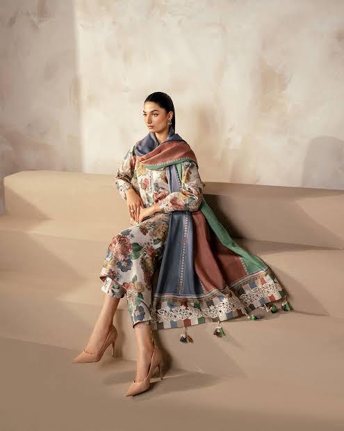 SAPPHIRE -3PC KARANDI Bana Dori Printed Shirt With Printed Duppta -SAF 5044