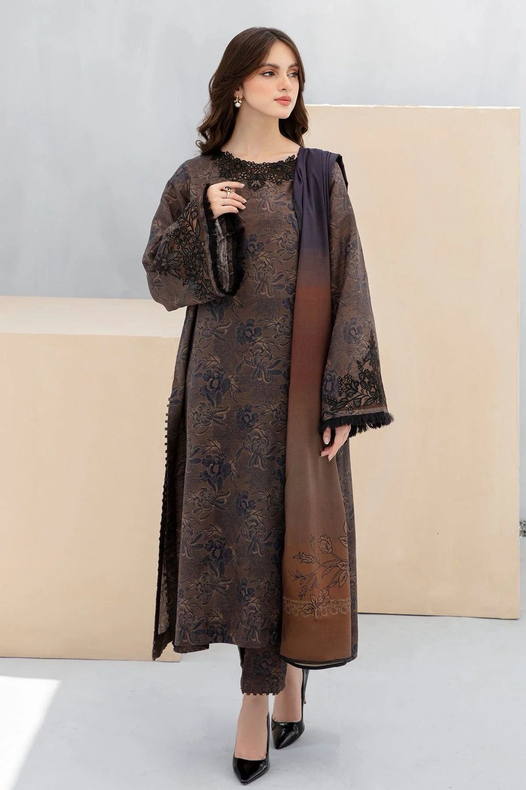 SAPPHIRE -3PC KARANDI Bana Dori Printed Shirt With Printed Duppta -SAF 5029