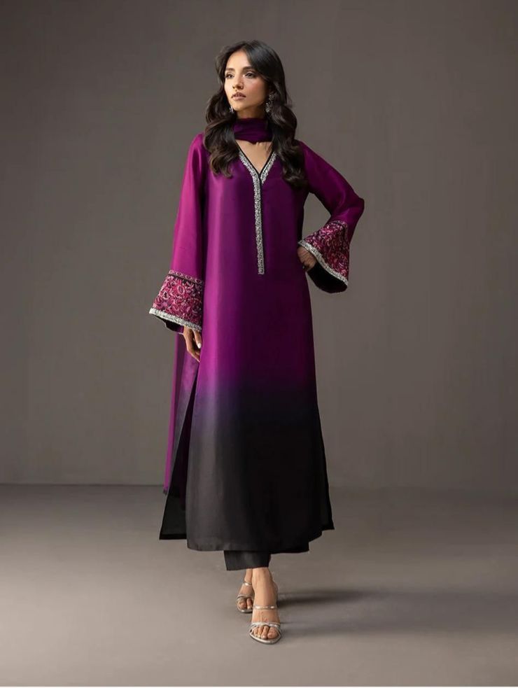 LULUSAR Silk 3PC Digital Printed ,SK-3106