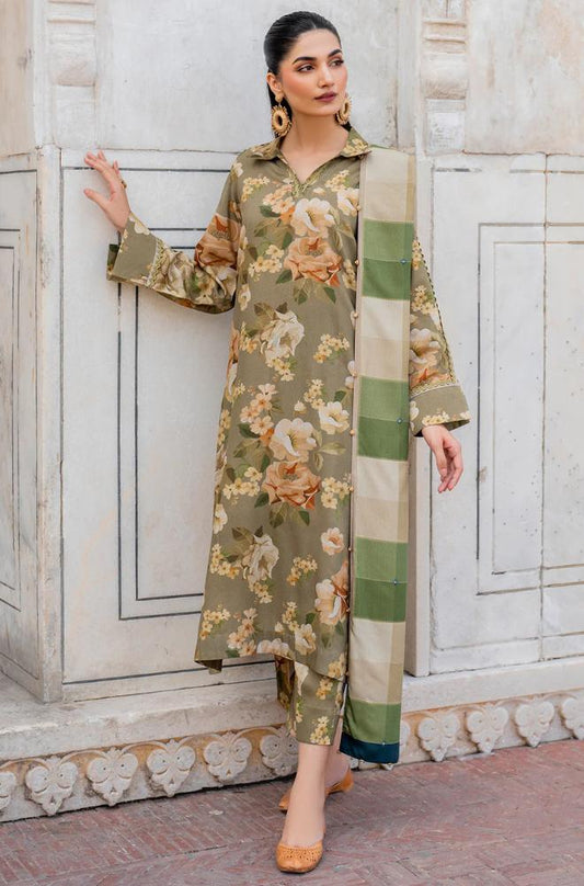 SAPPHIRE -3PC KARANDI  Bana Dori Printed  Shirt With Printed Duppta -SAF 5074