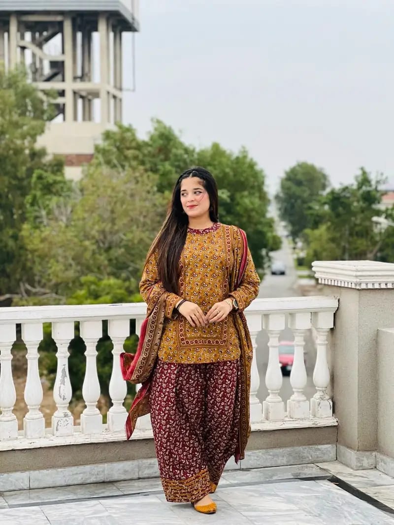 LULUSAR Silk 3PC Digital Printed ,SK-3002