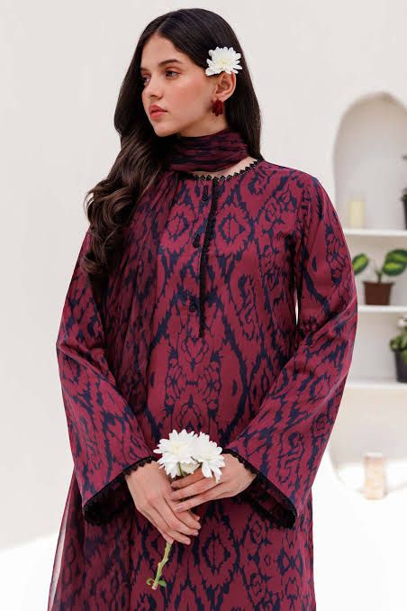 SAPPHIRE -3PC KARANDI  Bana Dori Printed  Shirt With Printed Duppta -SAF 5027